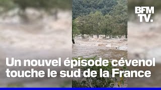 Quatre départements placés en vigilance rouge pour pluieinondations à cause dun épisode cévenol [upl. by Melamie]