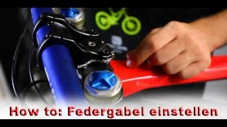 Techtalk  How to  Federgabel einstellen Downhill [upl. by Hgielak]