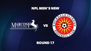 NPL Men’s NSW Round 17 Marconi Stallions FC v Rockdale Ilinden FC [upl. by Nawd929]