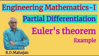 Eulers theorem Example I Partial Differentiation [upl. by Halimaj]