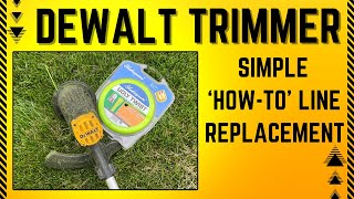 Dewalt Trimmer Line Replacement  The Easy Way [upl. by Ahseit894]