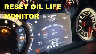 HOW TO RESET OIL LIFE MONITOR DODGE RAM CHRYSLER [upl. by Naujed]