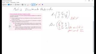 Matriz Escalonada Reducida por Filas y Escalonada EJEMPLOS [upl. by Ahseenak712]