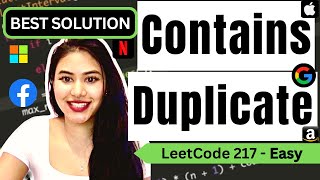 Contains Duplicate  LeetCode 217  Python [upl. by Ahsytal79]