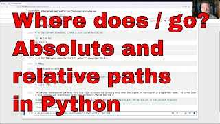 Where does the  go Absolute vs relative paths in Python [upl. by Enomaj]