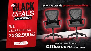 Silla ejecutiva Grand NY negra 2 por 299900 MXN [upl. by Nanek]