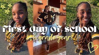 GRWM FIRST DAY OF SCHOOL  8TH GRADE YEARRRR💛🖤 [upl. by Baldwin]