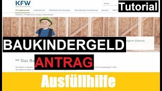 Baukindergeld Antrag stellen  Tutorial  Baukindergeld beantragen [upl. by Yerg250]