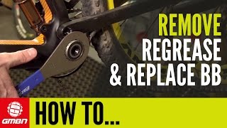 How To Remove Regrease And Replace Your Bottom Bracket  Mountain Bike Mechanics [upl. by Aleit]