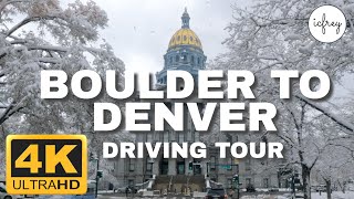 4K BOULDER TO DENVERCOLORADO USA 🇺🇸 │DRIVING TOUR │ [upl. by Rednaxela]