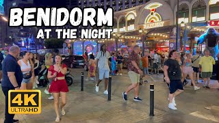 💃 Benidorm Nightlife  Walking Tour in Benidorm Spain 4K [upl. by Nosac131]