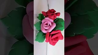 Crafting a Rose Flower How to Make a Foam Sheet Rose Flower foamsheetflowers roseflowermaking [upl. by Ladnor]