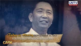 Former President Ferdinand Edralin Marcos was born on September 11 1917  Today In History [upl. by Auohc]