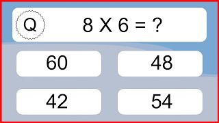 20 Multiplication Quiz Exercises for Kids [upl. by Mcintosh]