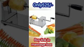 Manual Stainless Steel Twisted Potato Slicer Vegetable Cutter for French Fry [upl. by Afira426]