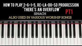 HOW TO PLAY THERES AN OVERFLOW BY SINACH WITH THE quot2615quot quotReLaDoSoquot PROGRESSION PT1 [upl. by Bridgid]