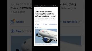 Crowdstrike Getting Sued by Delta crowdstrike delta [upl. by Rilda]