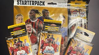 Opening Starterpack amp 3 Eco Pack Topps Match Attax 2425 [upl. by Hirasuna469]