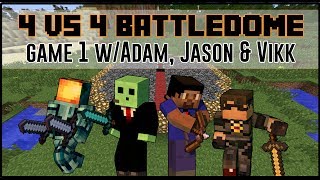 Minecraft Battledome 4v4 wFriends  MINI DOME Game One [upl. by Aldus]