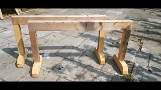 Tweakwood Building strong sawhorses using nothing but Festool Dominos [upl. by Scot]