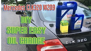 Super Easy DYI Oil Change  Mercedes W209 CLK 320 [upl. by Boyse]