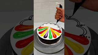 Multi Colour Cake  Chocolate Multi Colour Design shorts youtubeshorts video viralvideo cake [upl. by Ontina247]