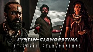 SALAAR EDIT😍REBEL STAR PRABHAS CLANDESTINA NEW😈ATTITUDE VIDEO whatsappstatusvideosalaaredit [upl. by Eldrid]