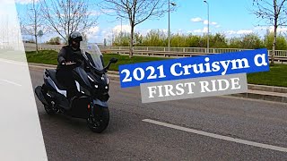 2021 SYM Cruisym Alpha 300 First Ride [upl. by Zoara]