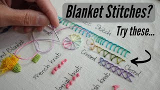 4 variations on the basic blanket stitch for you to try [upl. by Sulokcin]