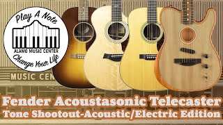 Fender Acoustasonic Telecasters modeled sounds VS the real thing  New For 2019 [upl. by Moody]