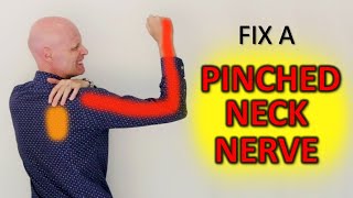 How To Fix A Pinched Nerve In Neck Causing Arm Pain or Rhomboid Pain [upl. by Asirehc]