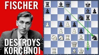 Fischer destroys Korchnoi with Kings Indian  Korchnoi vs Fischer  Herceg Novi 1970 [upl. by Hindorff401]