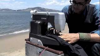 Powering a sewing machine with a bicycle generator [upl. by Urbanna]