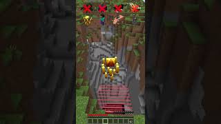 Lasering Dimensions vs Falling Mobs meme shorts minecraft [upl. by Flight]