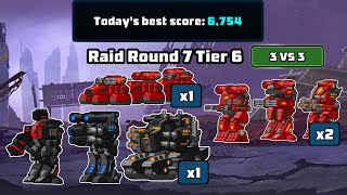 Raid Round 7 Tier 6 3v3 Physical Raid  Best Score  New 2024 Raid Guide  Supermechs [upl. by Sidwell]