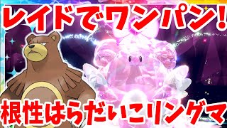 【ポケモンSV】レイド用根性はらだいこリングマの作り方！からげんきでワンパン！【ポケモンスカーレットバイオレット】 [upl. by Rhpotsirhc]