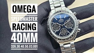 Omega Speedmaster Racing CoAxial Chronometer Chronograph 40mm Blue Dial 32630405003001 [upl. by Adiuqram967]