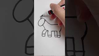 Easy zebra drawing shorts [upl. by Neurath]