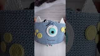 Cute crochet monsters basket crochetbasket crochet crochethalloween crocheting [upl. by Terzas869]