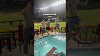 We finally jumped in the pool at Chase Field…😂💀 shorts [upl. by Goren]