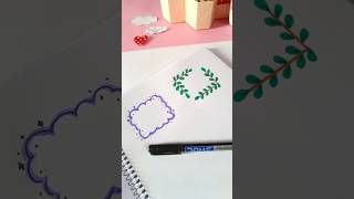 ♡ PAPER NOTES DOODLE  Draw Frame doodles for your planner  Bullet journal art shehnilakhan [upl. by Anaoy]