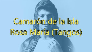 Camarón de la Isla  Rosa María Tangos  Karaoke [upl. by Rikki]