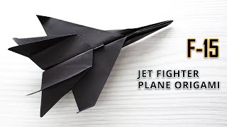 How To Make an F15 Paper Airplane ✈ F15 Jet Fighter Plane Origami [upl. by Atram]