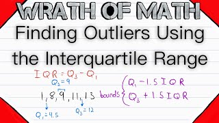 Finding Outliers using Interquartile Range  Statistics IQR Quartiles [upl. by Vivien]