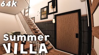 Summer villa family home  bloxburg house build [upl. by Kere]