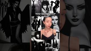 Cz1 TRAD GOTH MAKEUP tutorial 🖤 makijaż tradgoth goth shorts [upl. by Alracal]