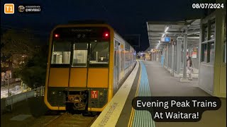 Evening Peak Trains At Waitara  08072024 [upl. by Otanod]