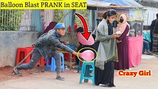 Update Viral Balloon Blast PRANK in Seat Cute Girl  Popping Balloon Blast Prank Funny Balloon Prank [upl. by Ellga]