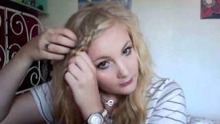 hair tutorial fringe plait [upl. by Kreindler160]