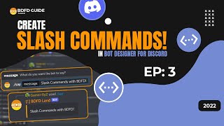 Create Slash Commands in Bot Designer for Discord BDFD EP3 [upl. by Durrell]